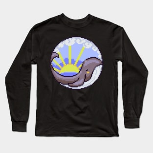 pixel whale Long Sleeve T-Shirt